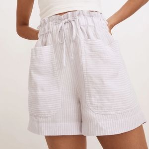 NWT Madewell Stripe Play Drawstring Pull-On Shorts